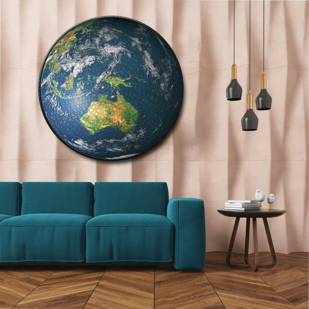 Adult Round Puzzle 1000 Pieces Moon Challenge Games Learning Educational Puzzle Moon Puzzle Space Flat Puzzle Difficult  Toys