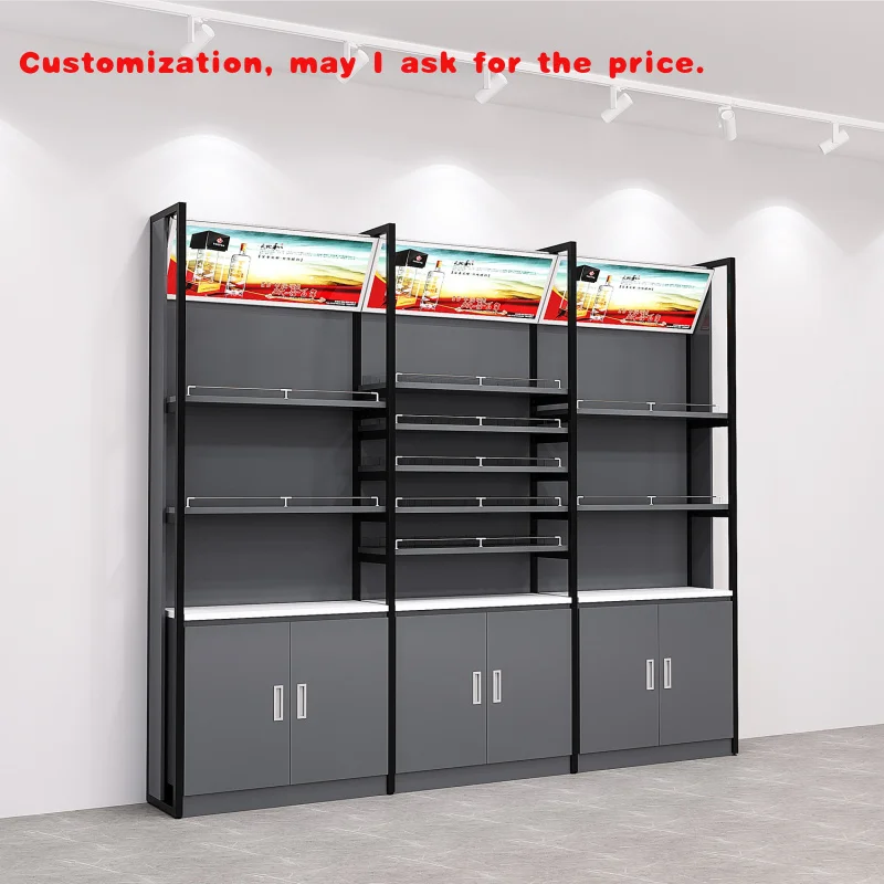 custom.Convenience Store Wood Metal Smoke Shop Display Supermarket Rack Display Smoke Exhibition Show