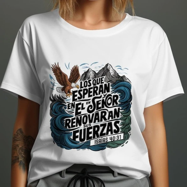 الإسبانية الكتاب المقدس الآية Frases Religiosas التي شيرت تحفيزية إقتباس ملهمة المسيحية المحملة الصيف عادية لينة القطن للجنسين