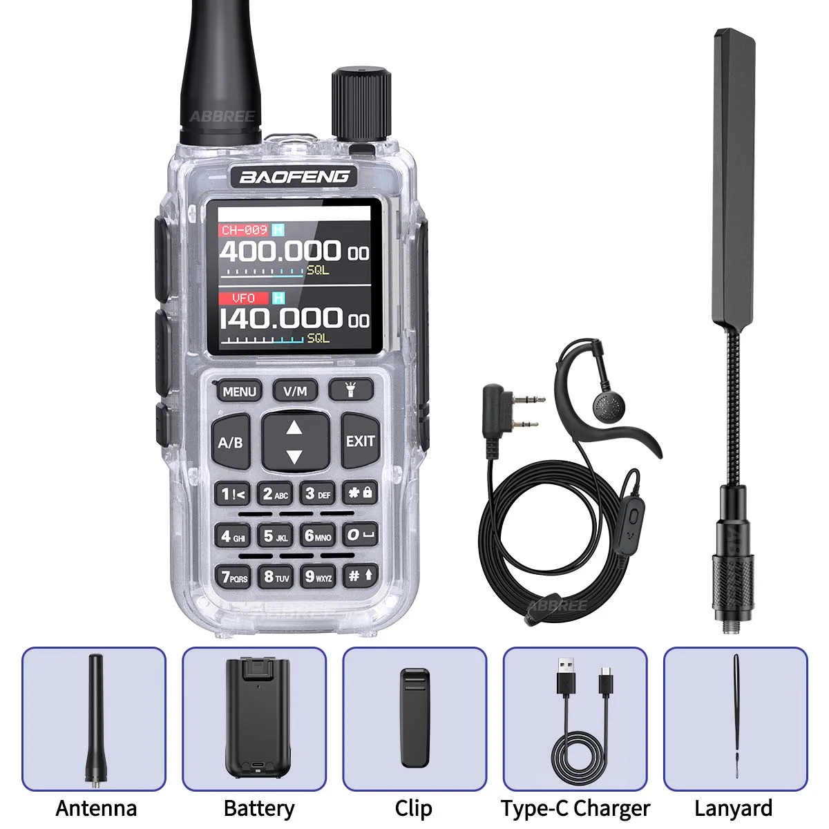 BAOFENG MINI 5 Walkie Talkie 2200mAh Batterij APP Bluetooth Programmering Lange afstand Dual PTT Nieuw geüpgradede UV-5R MINI Ham Radio - afbeelding 1