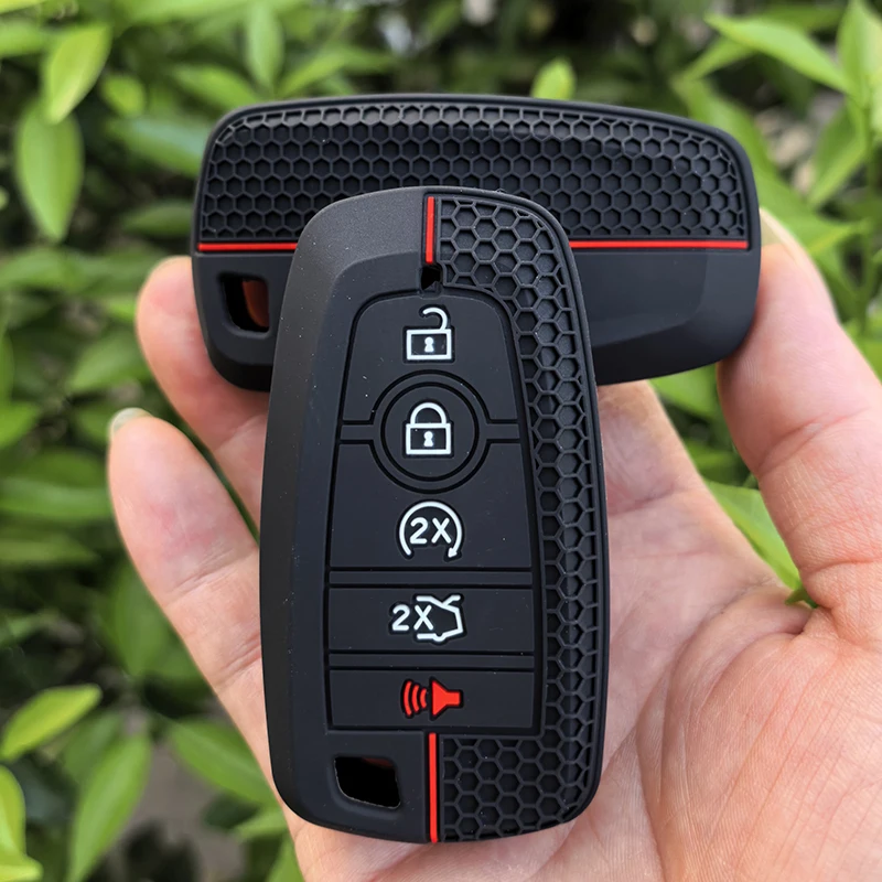5-Tasten Silikon Autoschlüssel-Hülle für Ford Explorer Mustang Fusion Escape F150 F250 F350 F450 F550 Schlüsselgehäuse Zubehör