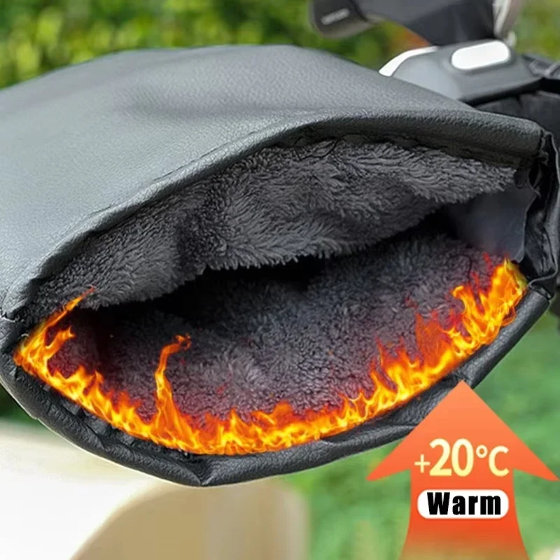 

Motorcycle Handlebar Covers Motorbike Handle Bar Hand Cover Muffs Windproof Thickened Motorcycle Handlebar Mittens Hand Warmer