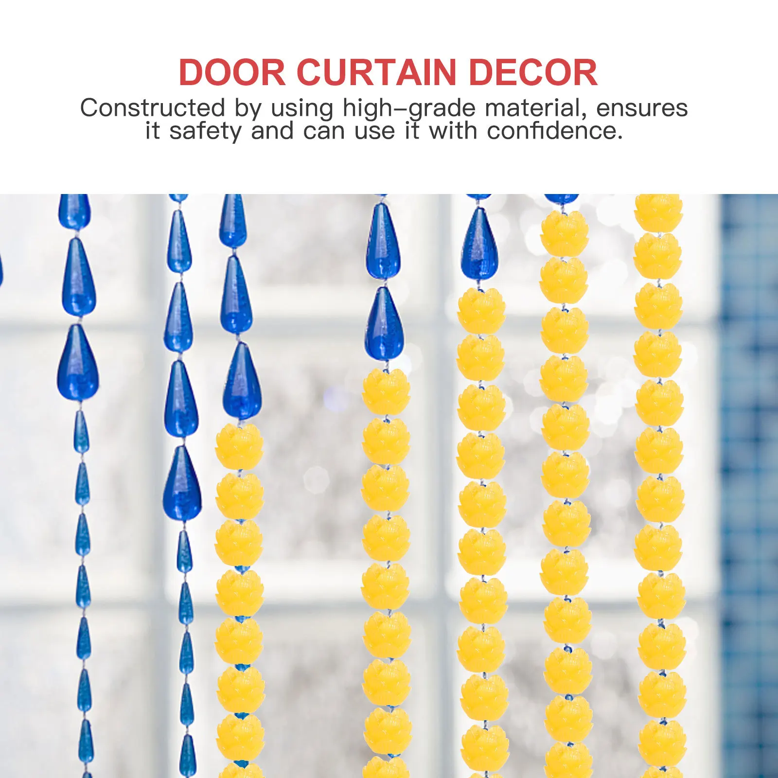 

36Pcs Resin Lotus Beads Door Curtain Accessories Decorative DIY Craft Bead for Home Hotel Dorm Restaurant Decoration