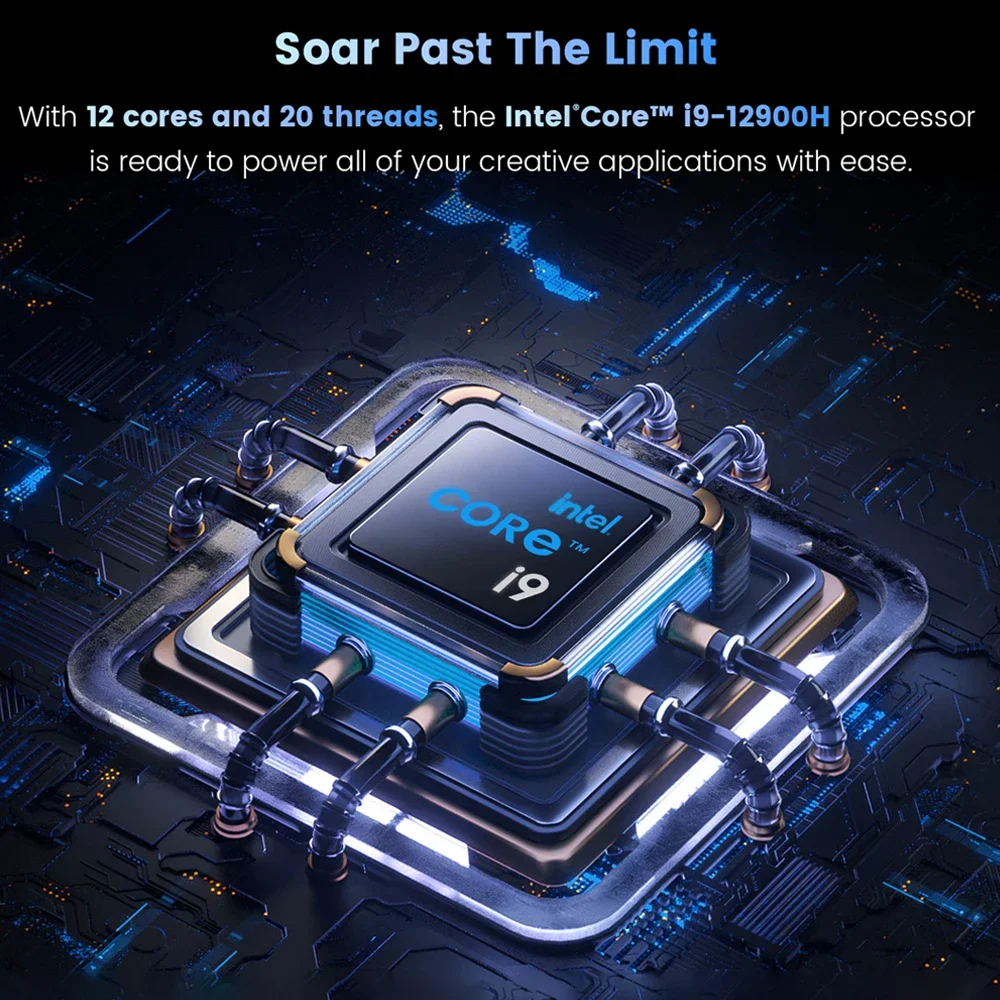 SZBOX MINI PC i9-12900H NPC Ultra Windows 11 Pro DDR4 M.2 2280 NVMe SSD Thunderbolt 4 WIFI6 BT5.2 RJ45 Desk Gaming Mini Computer