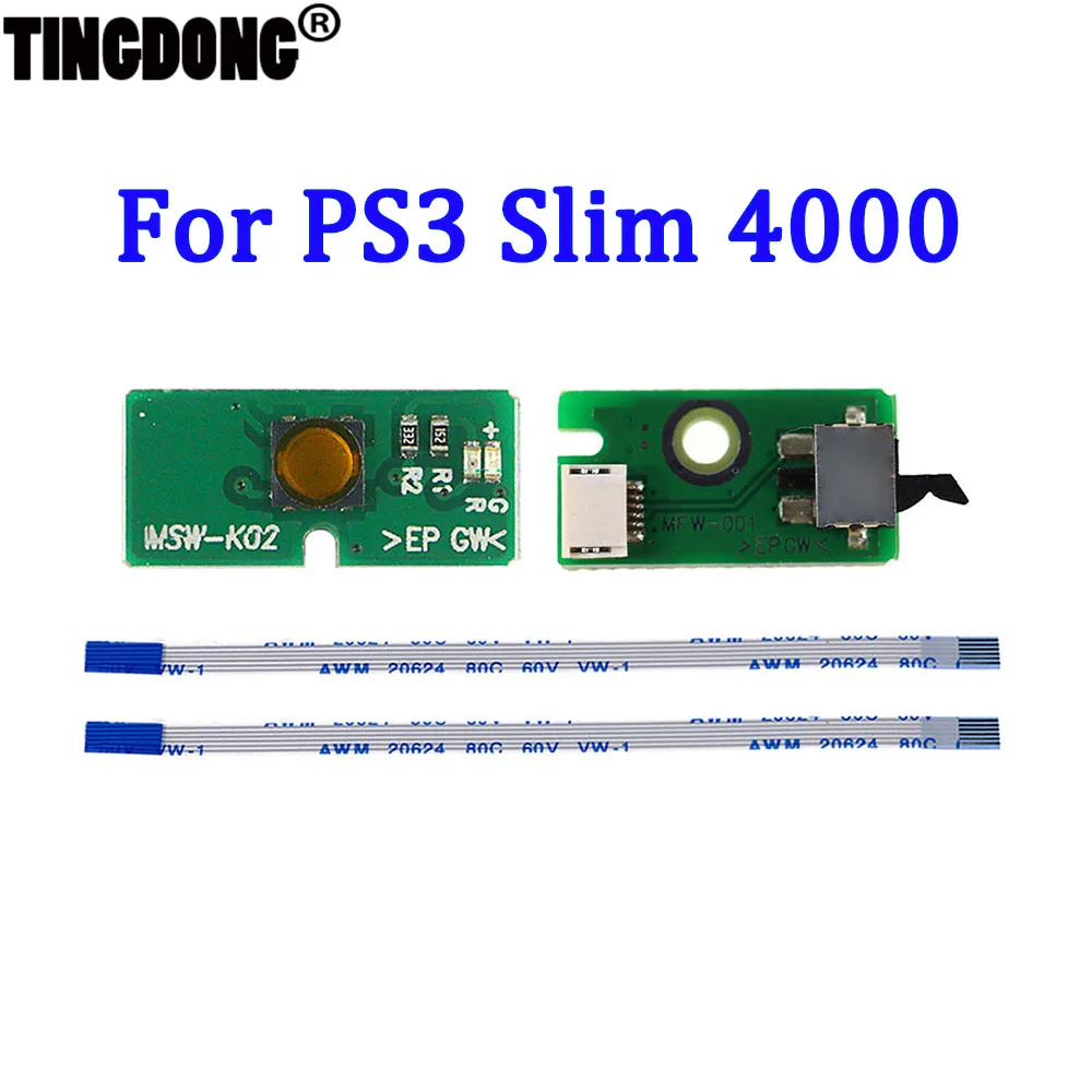 For PS3 4000 CECH 4000 Super Slim Power Button On OFF Switch Board W Eject Ribbon Cable Board Flex Cable MFW-001 MSW-K02