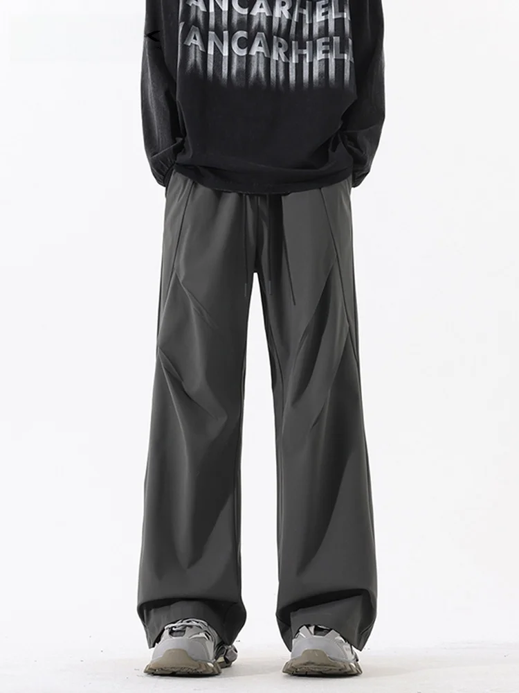 

VBBK American High Street Pure Color Work Pants Men's Loose Casual Straight Leg Trousers Spring Autumn Faion Brand