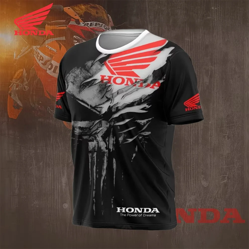 

Honda men's motorcycle racing suit, comfortable, breathable short-sleeved top for summer, perfect gift for sports enthusiasts.