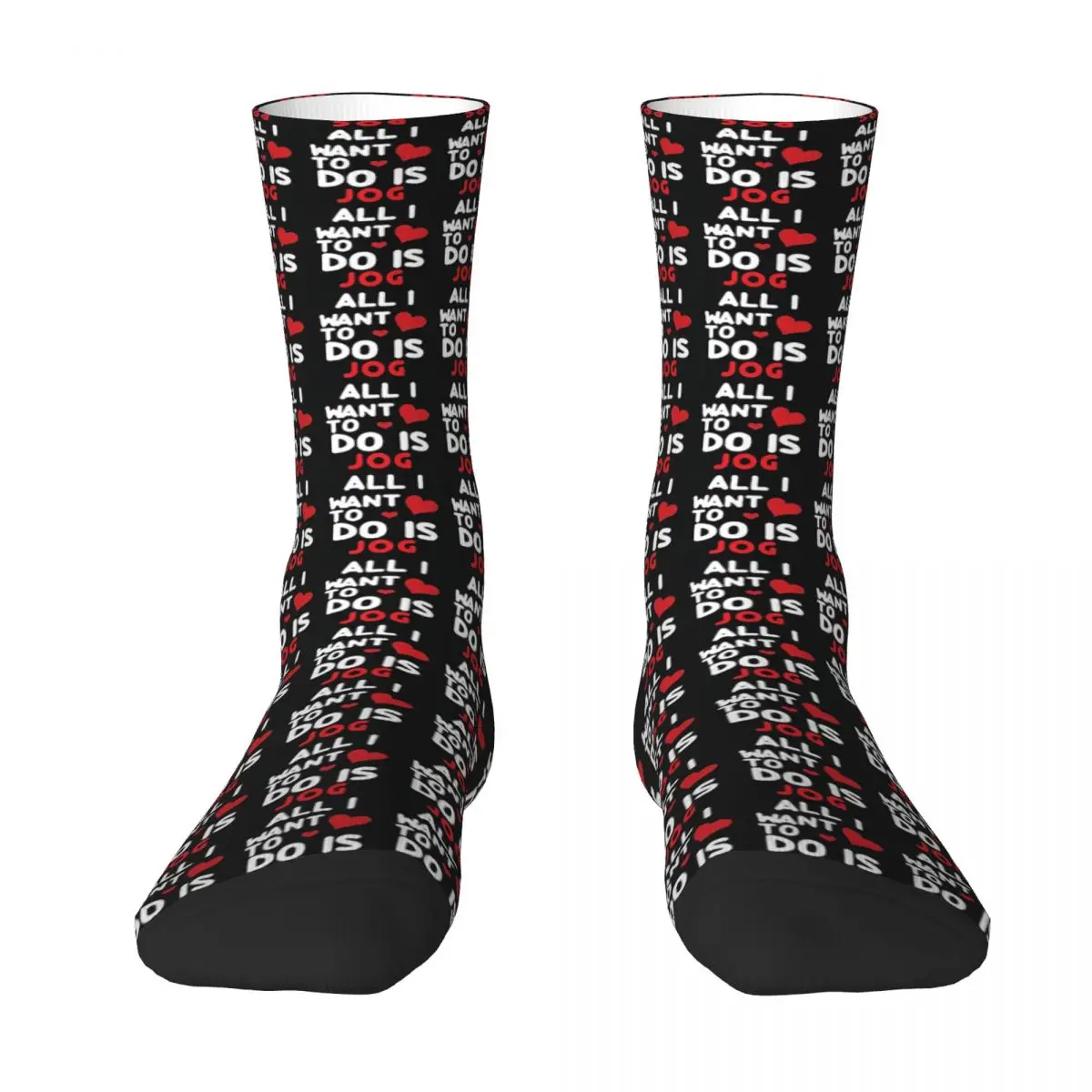 All I Want To Do Is Jog Unisex Winter Socks Running Happy Socks Street Style Crazy Sock