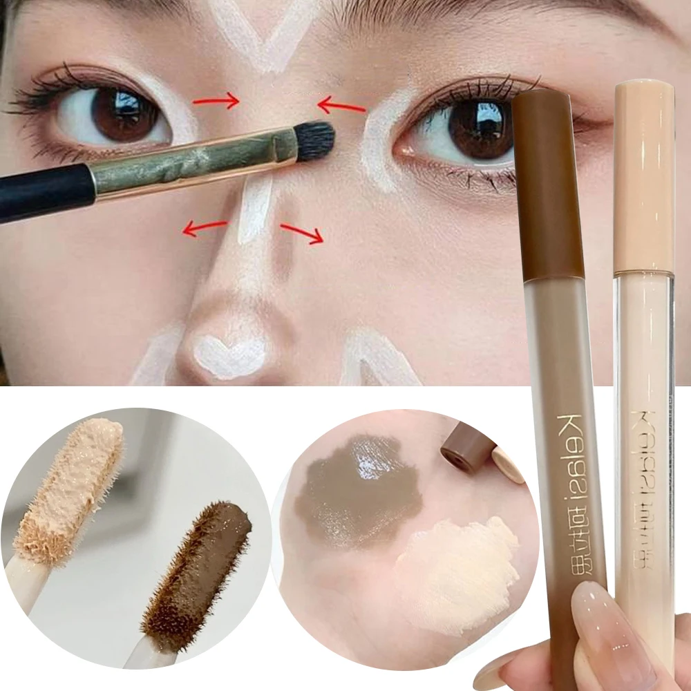 Natural Liquid Contouring Highlighting 4colors Moisturizing Lasting Concealer Cream Cover Dark Circles Face Foundation Cosmetics