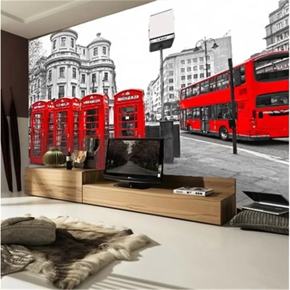 

Custom 3d photo wallpaper 3D stereoscopic Romantic Pink Rose Flower marriage room TV backdrop modern living room wall Stickers