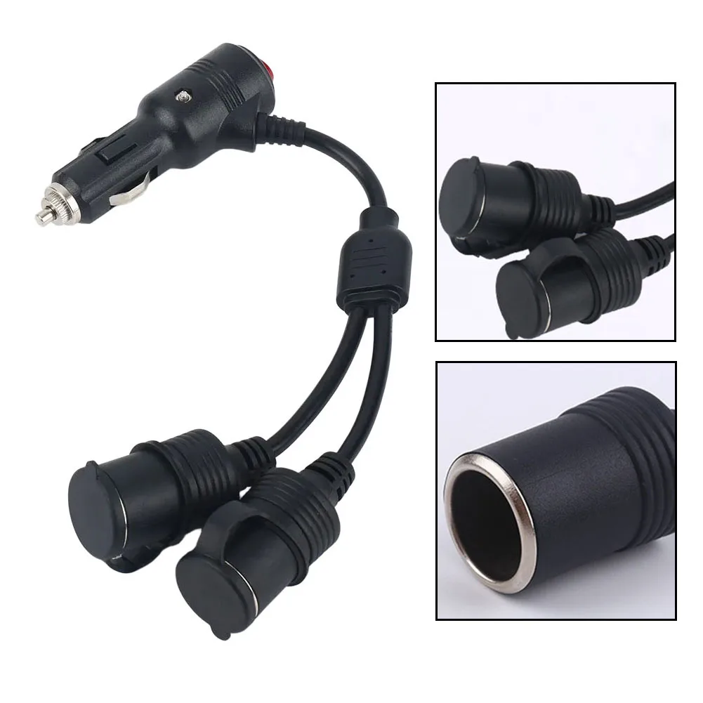

Automobile Heating Adapter 12V 24V Distributor Socket with Switch Dual Socket for Cars and Motorhomes Supporting Up to 15A Load
