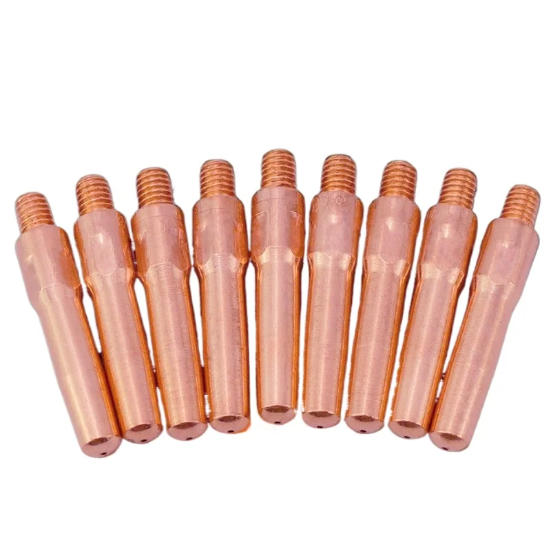 

10pcs Used for Panasonic copper conductive nozzle gas welding accessories 2 welding torch welding machine M6 0.8 1.0 1.2 1.6