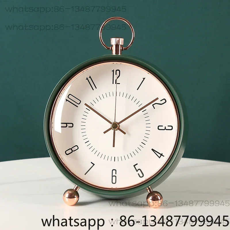 Nordic Creative Light Luxury Marble Clock Decoration Silent Living Room, foyer, desk clock, model room, soft decoration