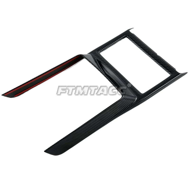 

Front Seat Water Cup Gear Shift Holder Decoration Panel Cover Trim Interior For Mitsubishi Outlander 2022 2023 2024 ABS Carbon