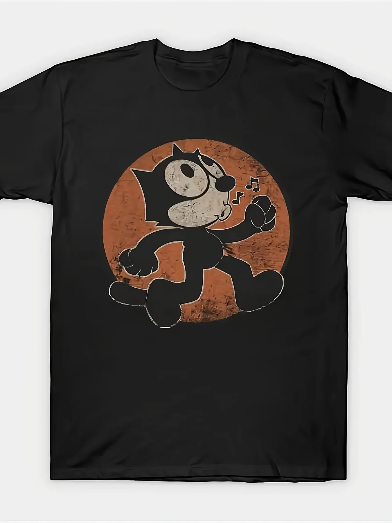 Funny Men Short Sleeve Graphic Fashion Vintage Print Summer Black T-shirt Collection Essential Anime Inappropriate Horror
