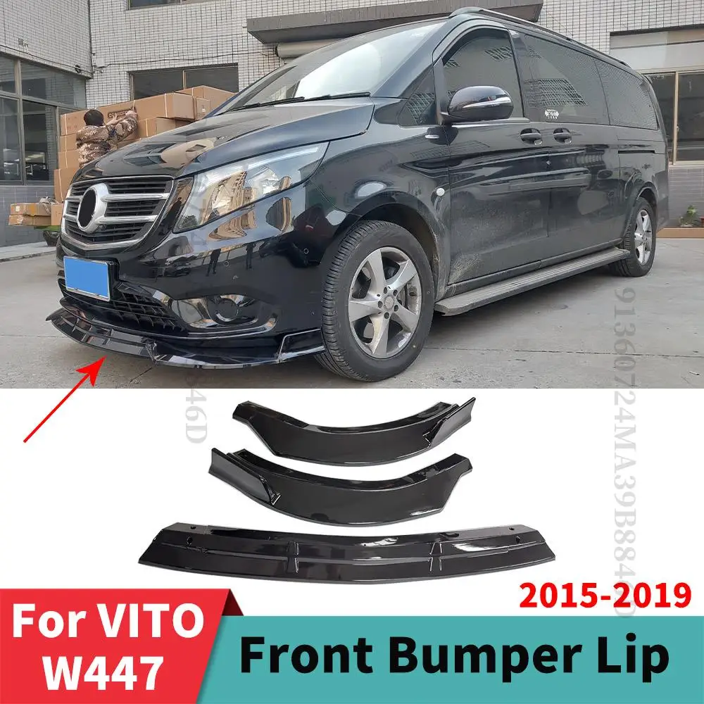

Deflector Tuning Accessories Facelift Front Bumper Lip Chin For Mercedes Benz VITO W447 V250 V200 V220 2015 2016 2017 2018 2019