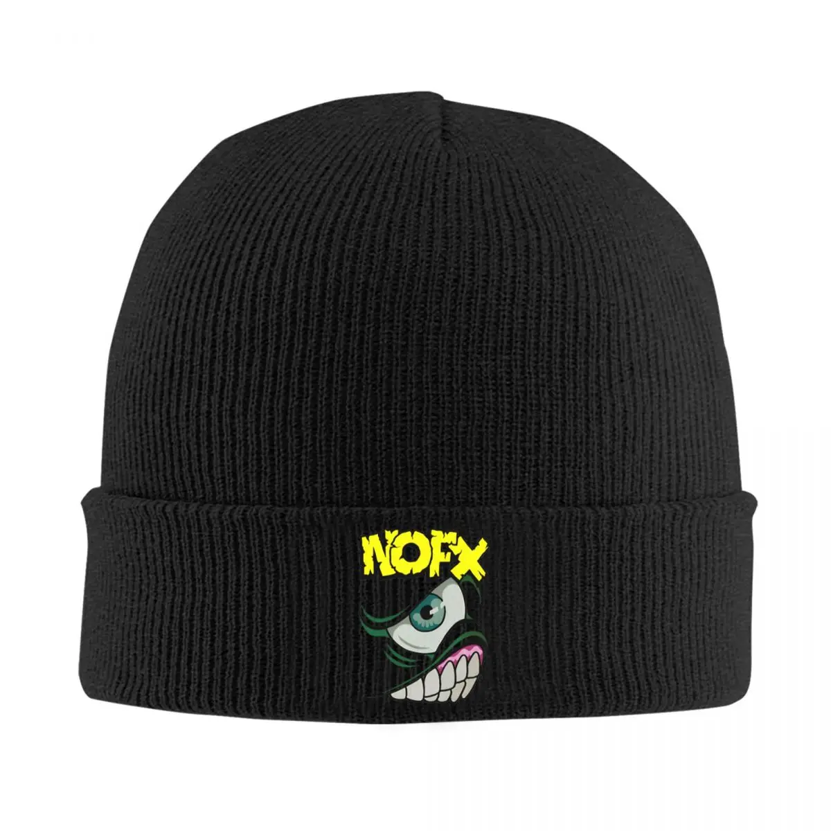 NOFX Band Beanie Hats Vintage Caps Men Women Outdoor Knit Hat Winter Pattern Thermal Elastic Beanie Hats