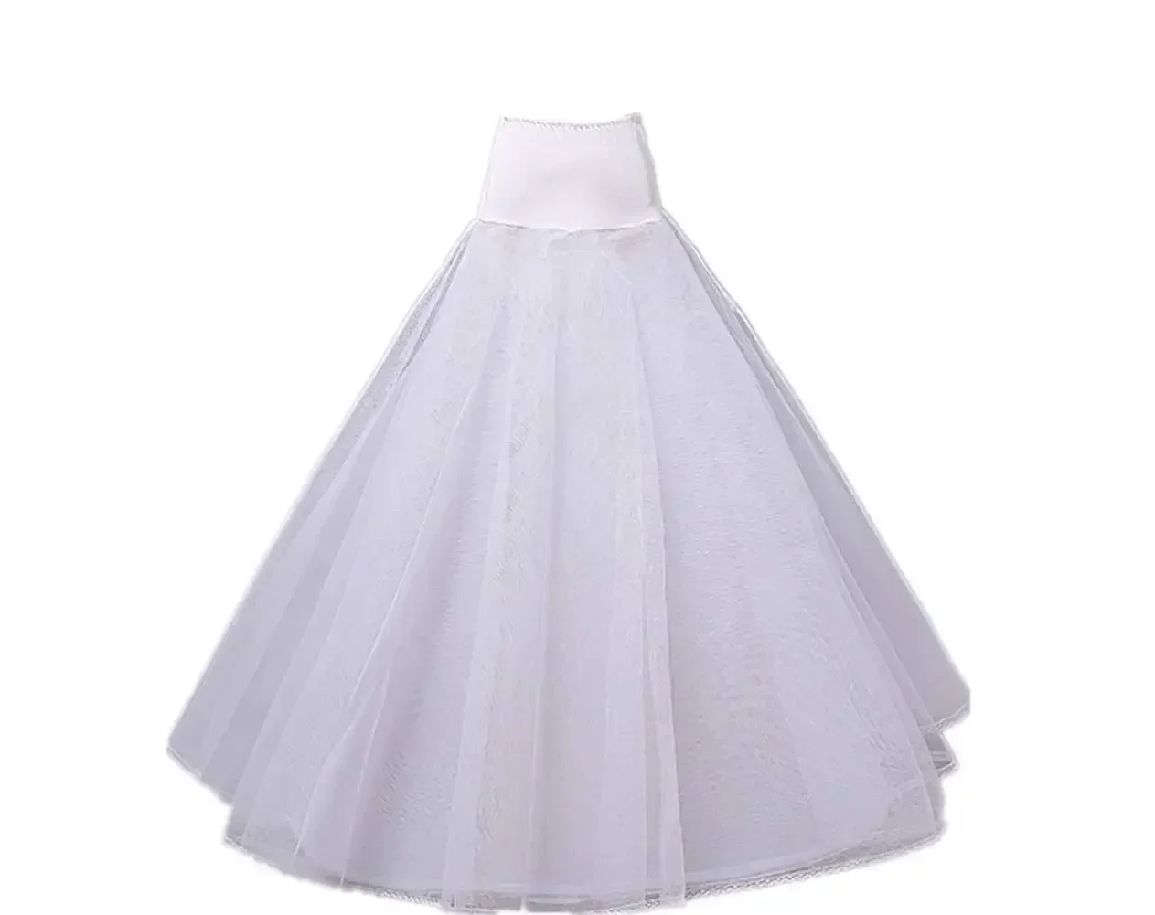 

Длинная двухъярусная кринолиновая нижняя юбка-полуслип для женских бальных и свадебных платьев
