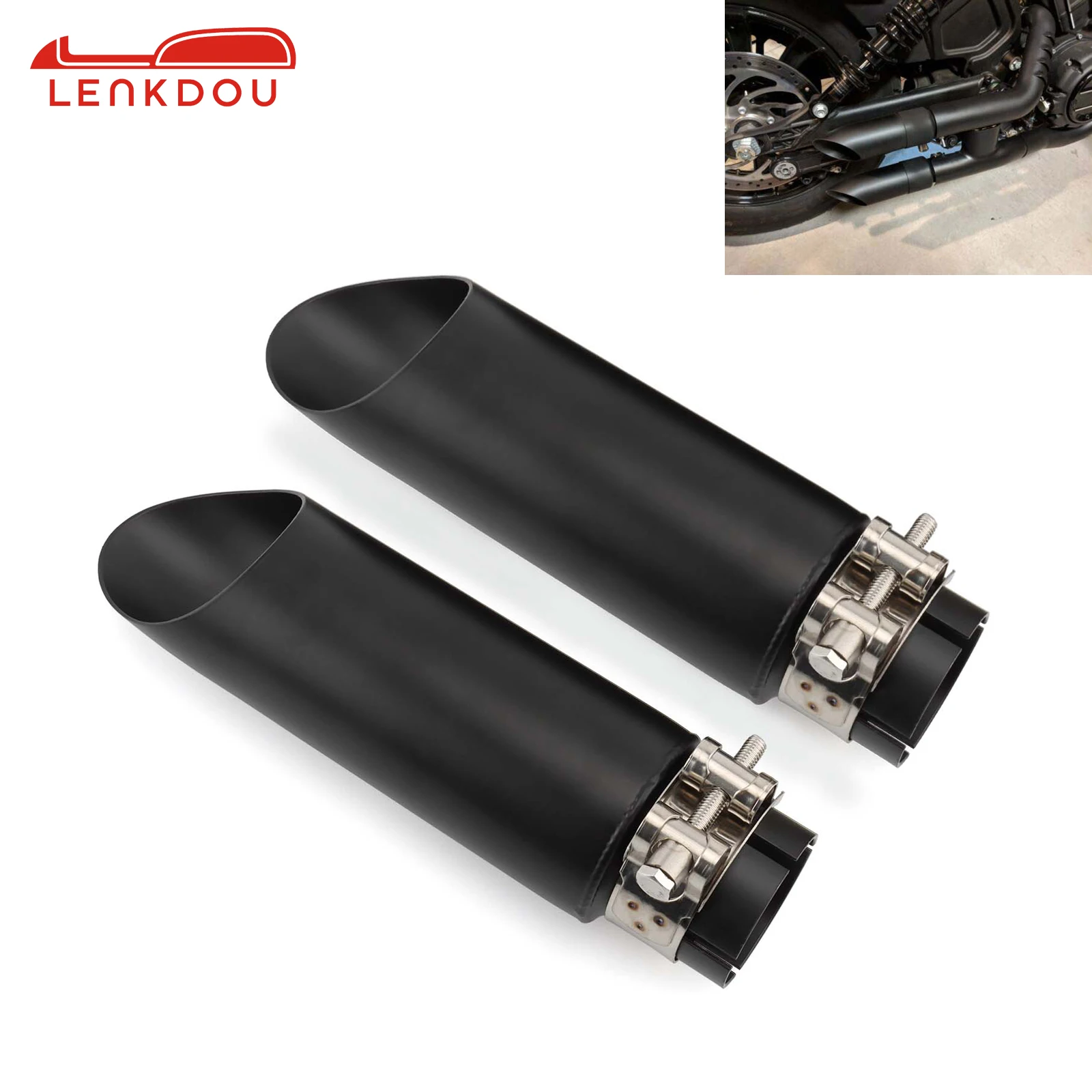 

Motorcycle Radiant Cycles Shorty GP Exhaust Slip On Pipe For Indian Scout Sixty Rogue Bobber 2015-2024 Black 304 Stainless Steel