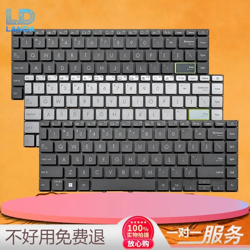 Laptop Replacement Keyboard Compatible with VivoBook S14/S15 M4100U UX434F UX434FA UX434FN Durable Responsive Keycaps Easy Insta