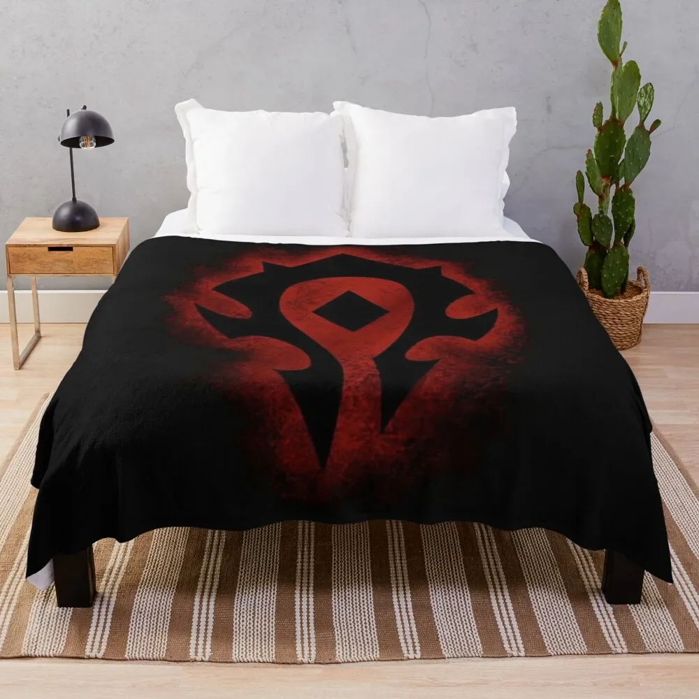 

Red horde logo Throw Blanket Softest sofa bed Blankets