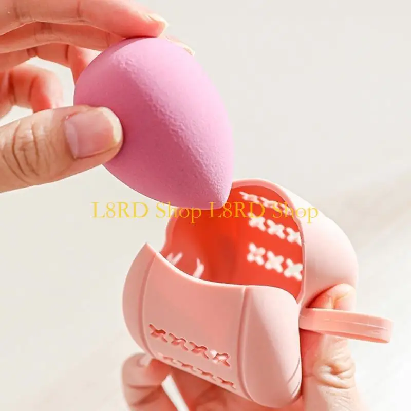 L8rd make -up puffhouder poeder poeder puff case siliconen schoonheidsmidders houder voor reizen