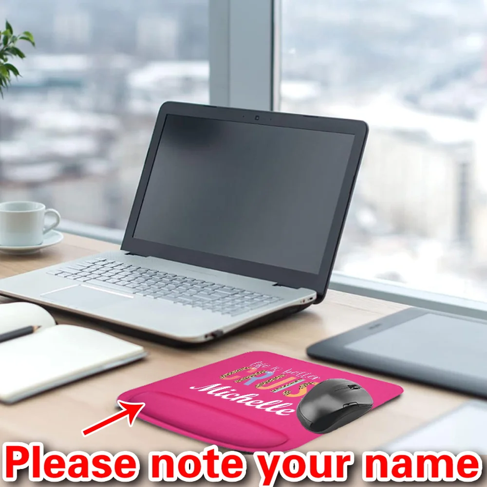 

Персонализированный противоскользящий комфортный противоскользящий коврик на запястье, мягкий квадратный коврик для мыши, компьютерный офис