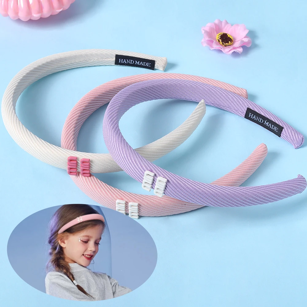 New Dopamine Girl Letter Headband Sweet And Versatile Hairband Candy Sponge Check Headwear Fashion Hair Accessories Women