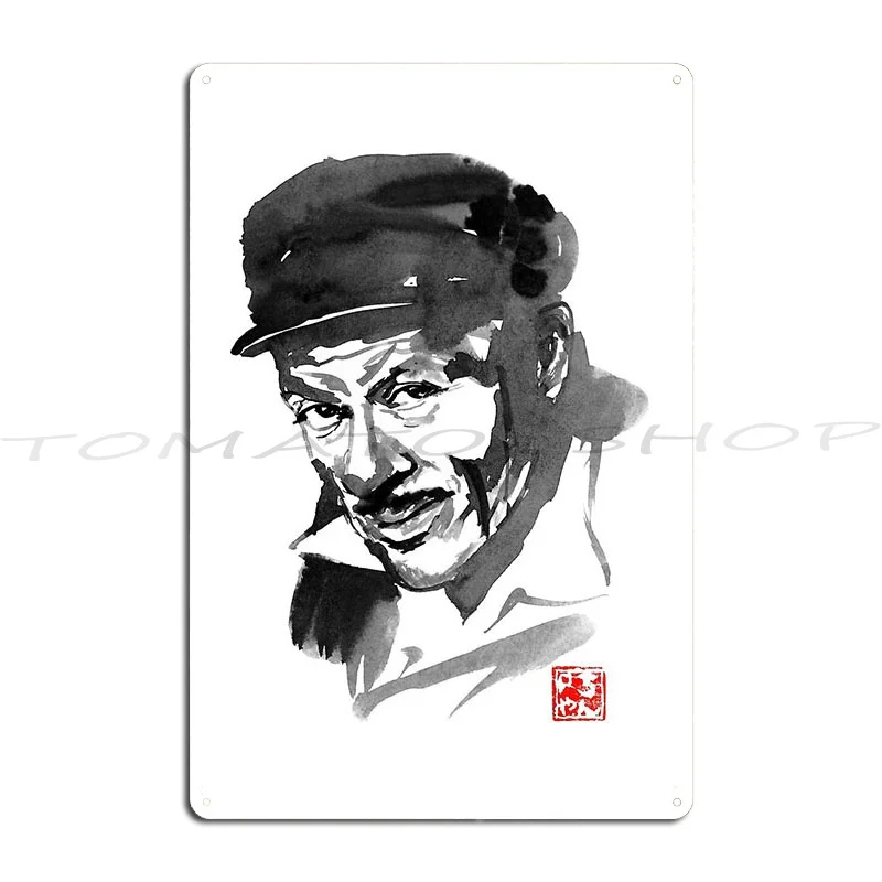 Placa de Metal Decorativa Le Samourai Engraçada Louis De Funes - Presente Especial para Cozinha e Parede