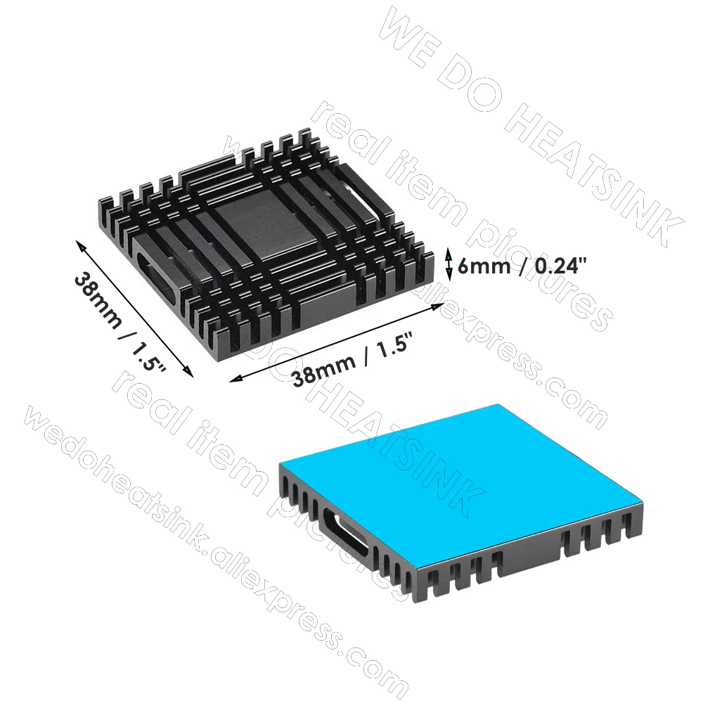 WE DO disipador de calor de 38x38x6mm sin o con almohadilla térmica Puente Sur y Norte Chipset disipador de calor de aluminio para Unidad de disco