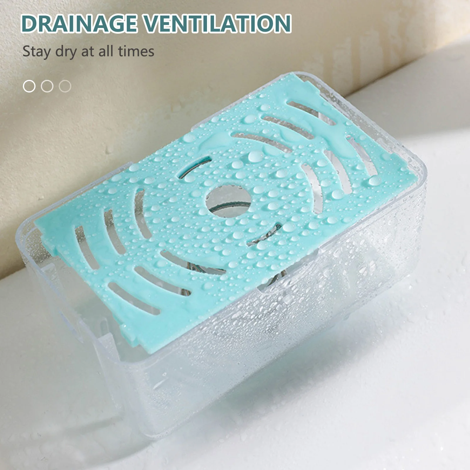 Transparent Laundry Soaps Box With Lid Reusable Soaps Draining Storage Box For Shower Room