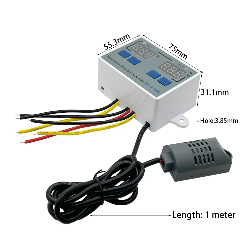 W1099 Dvostruki digitalni regulator temperature i vlage 4