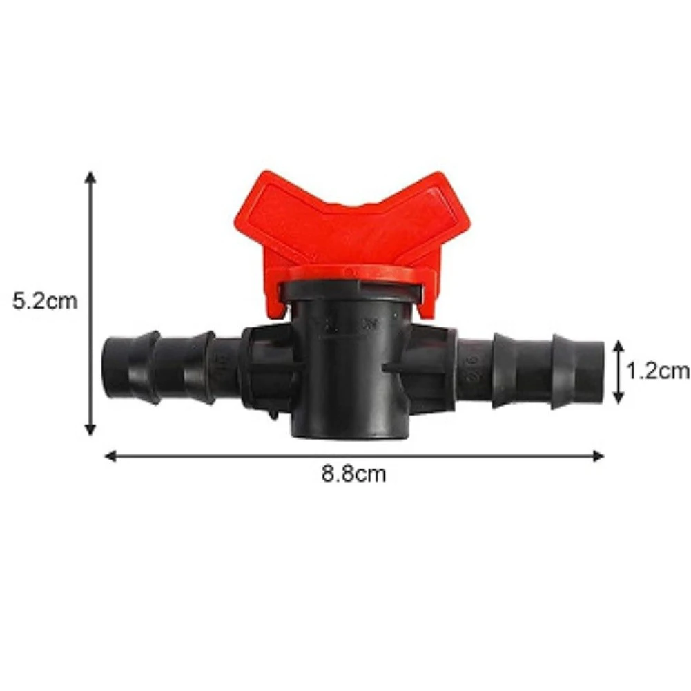 Barbed Ball Valve 16mm to 16mm ABS Engineering Plastic for Drip Irrigation Systems and Small Scale Water Control