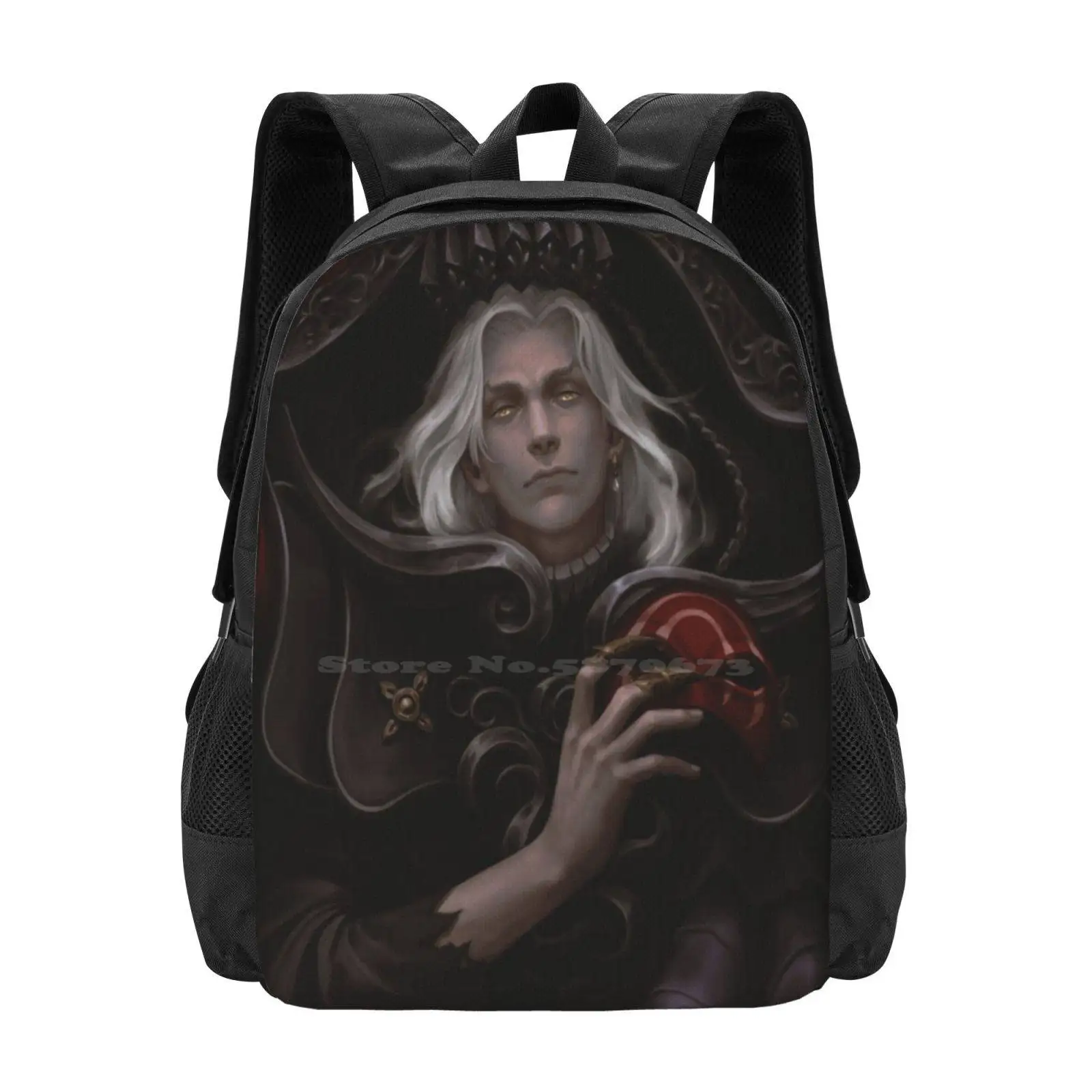 Hades Of Amaurot Fashion Pattern Design Travel Laptop School Backpack Bag Ffxiv Final Fantasy Xiv Emet Selch Hades Amaurot