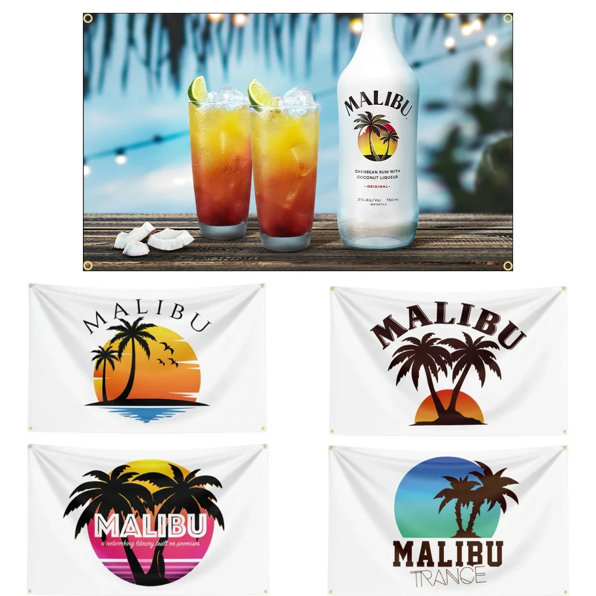 FLAGDOM 90x150CM 3X5FT Malibus Flag Polyester Printed Wine Banner For Decor