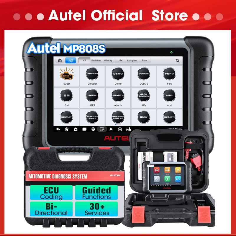 

Autel MaxiPRO MP808S Diagnostic Tools 2 Years Free Update ECU Coding Car OBD2 Scanner Bi-Directional VAG Guided Functions