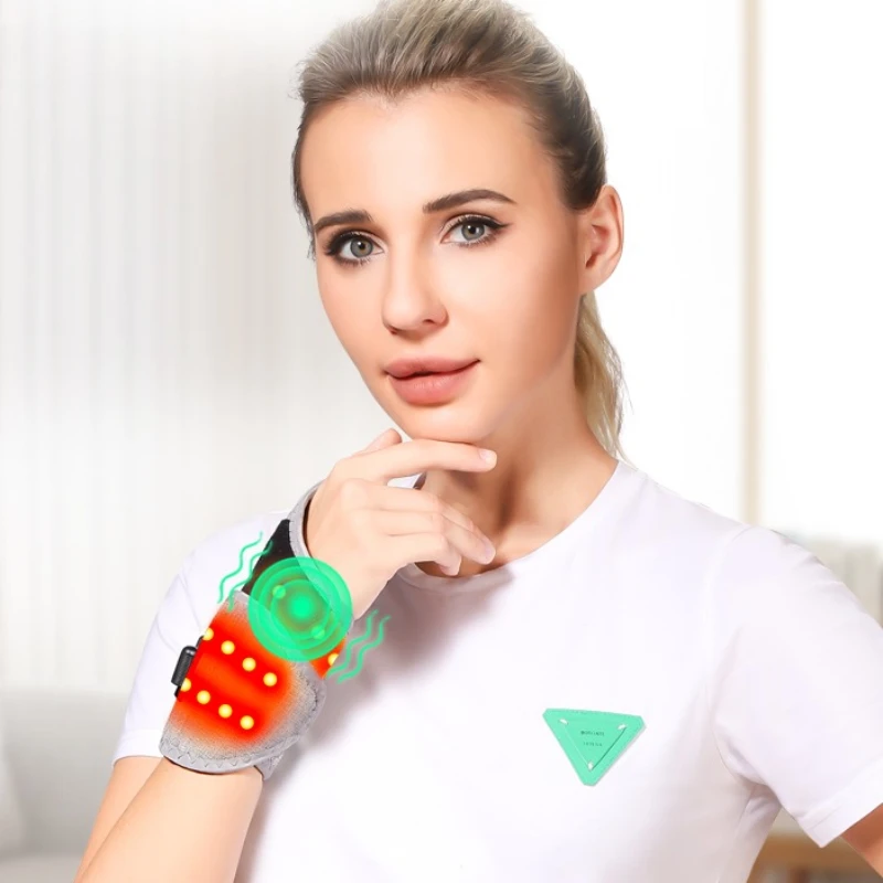 

Heated Wrist Massager Red Light Therapy Warm Wrist Brace Sprain Protection Immobilization Tendonitis Carpal Tunnel Relief
