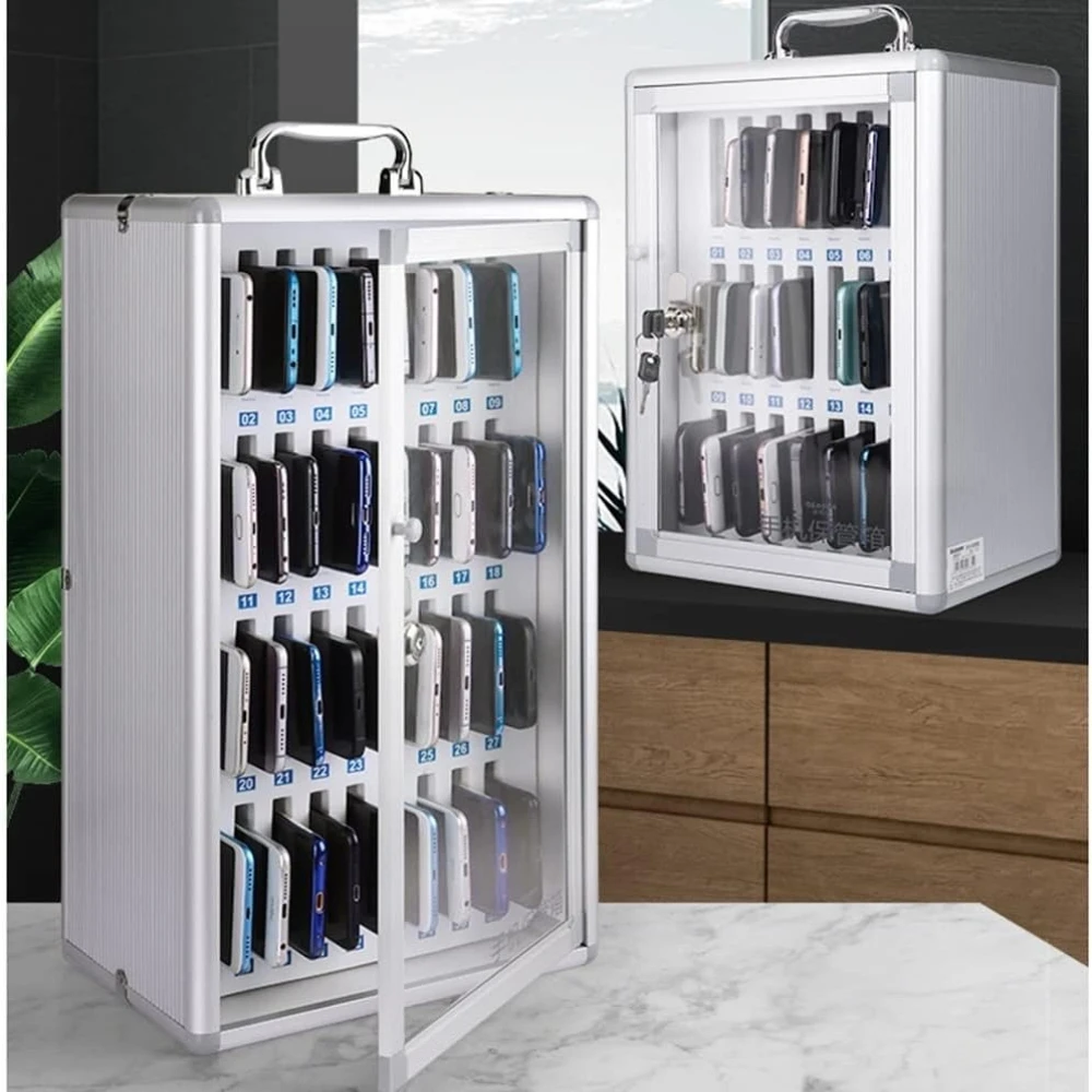 خزانة تخزين الهاتف، صندوق إيداع آمن للهاتف مثبت على الحائط، صناديق الهاتف المحمول مع أقفال الموظفين #2