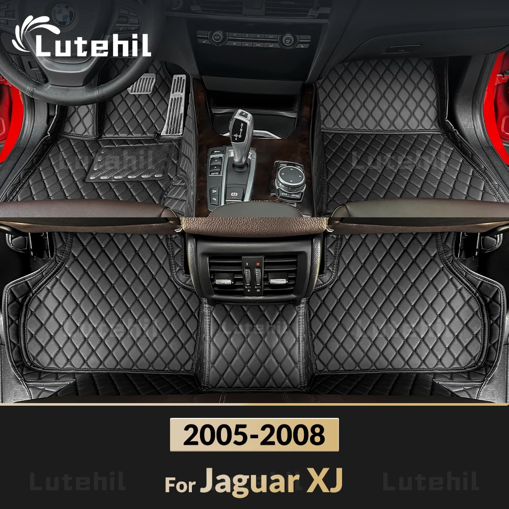 

Автомобильные коврики Lutehil для Jaguar XJ 2005 2006 2007 2008, изготовленные на заказ автомобильные подушечки для ног, автомобильный ковер, аксессуары для интерьера