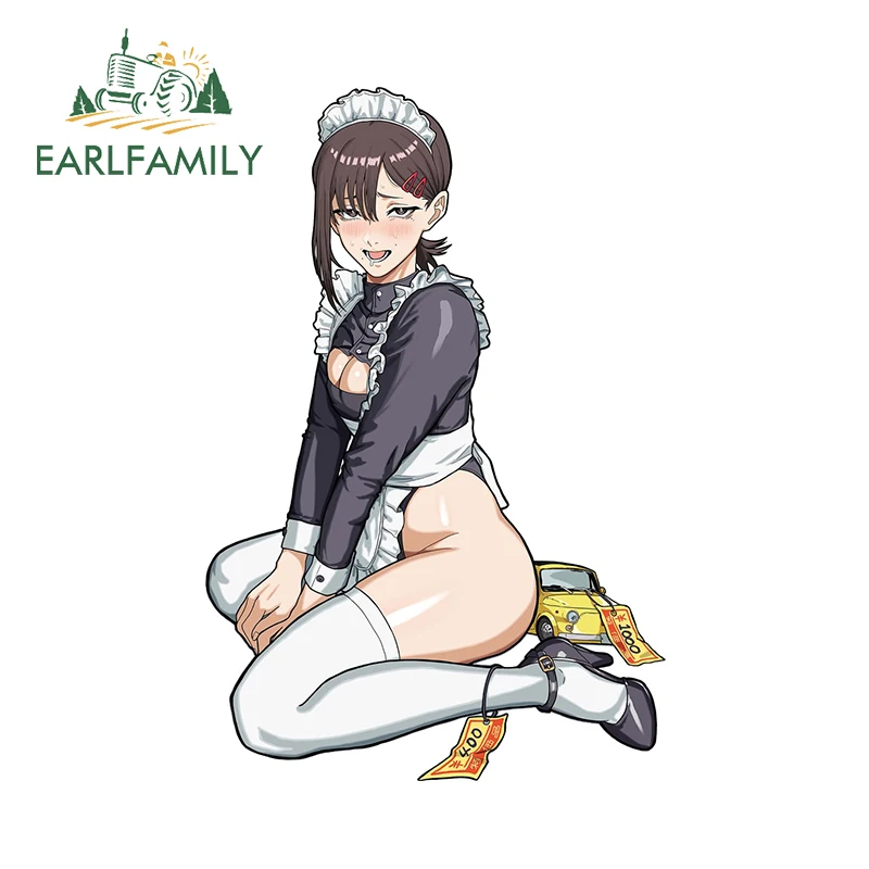 

EARLFAMILY 13cm x 8.6cm Higashiyama Kobeni Maid Car Stickers Butt Anime Auto Funny Trunk Decal Motorcycle Creative Scratch-Proof