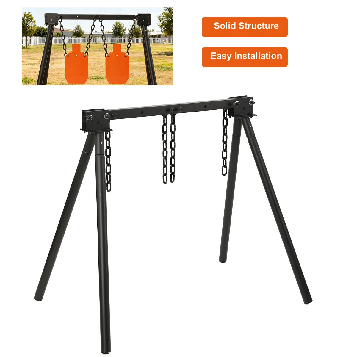 Supporto per bersaglio da tiro per carichi pesanti Combinazione di supporti per bersaglio da tiro con reazione in acciaio legato