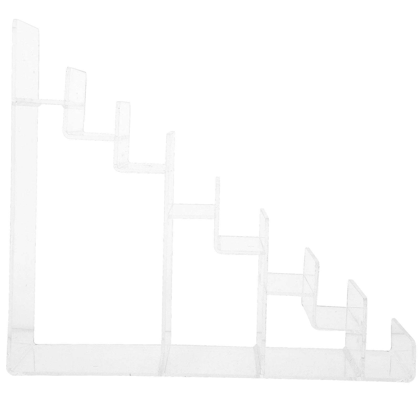 

Clear Multi-Tier Acrylic Wallet Rack Display Stand Organizer for Glasses Jewelry Purse Holder Desktop Wallet Display Riser