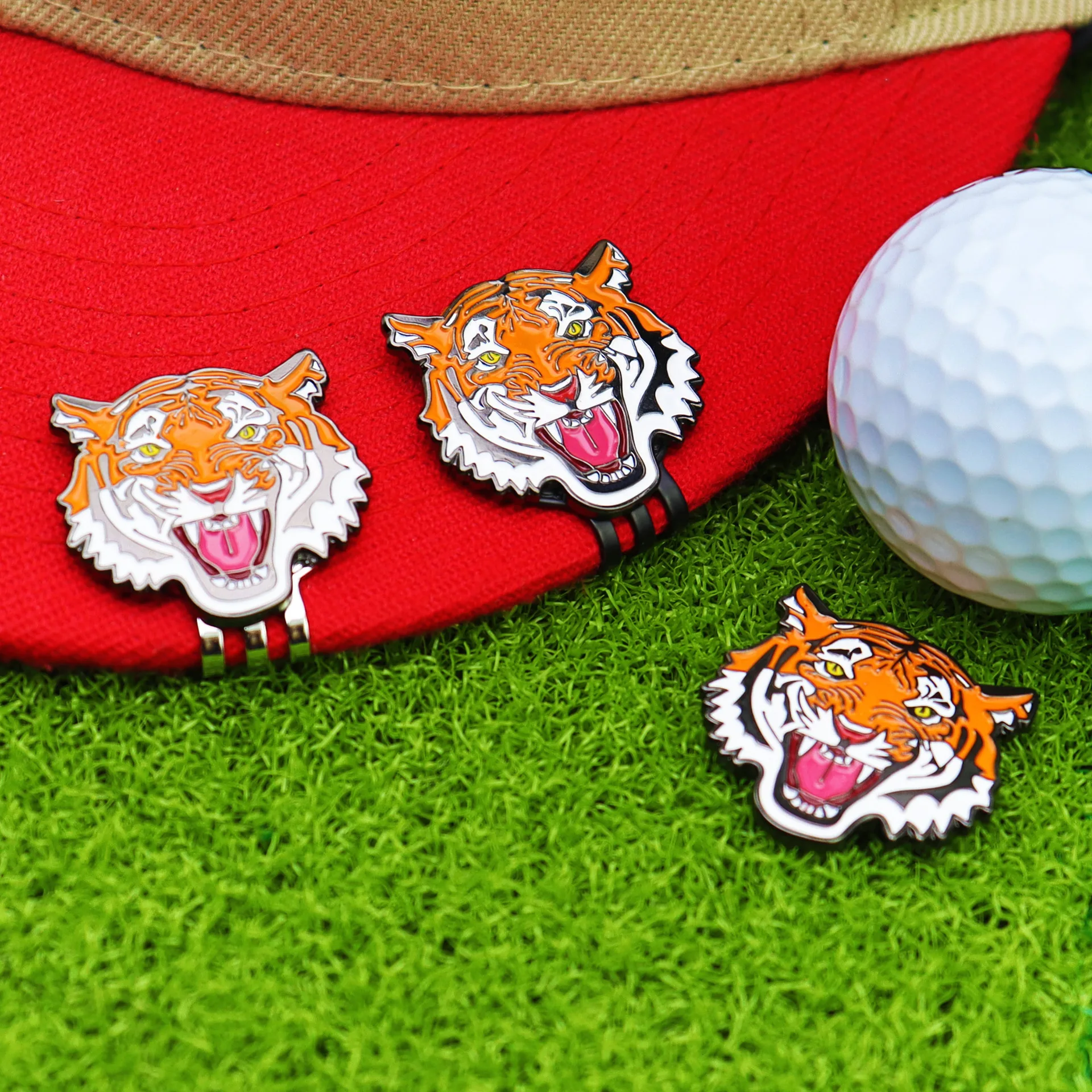 Neue Golf Zubehör Golf Ball Marker Hut Clip Kreative TIger Ball Mark LY5872 – Detail 7