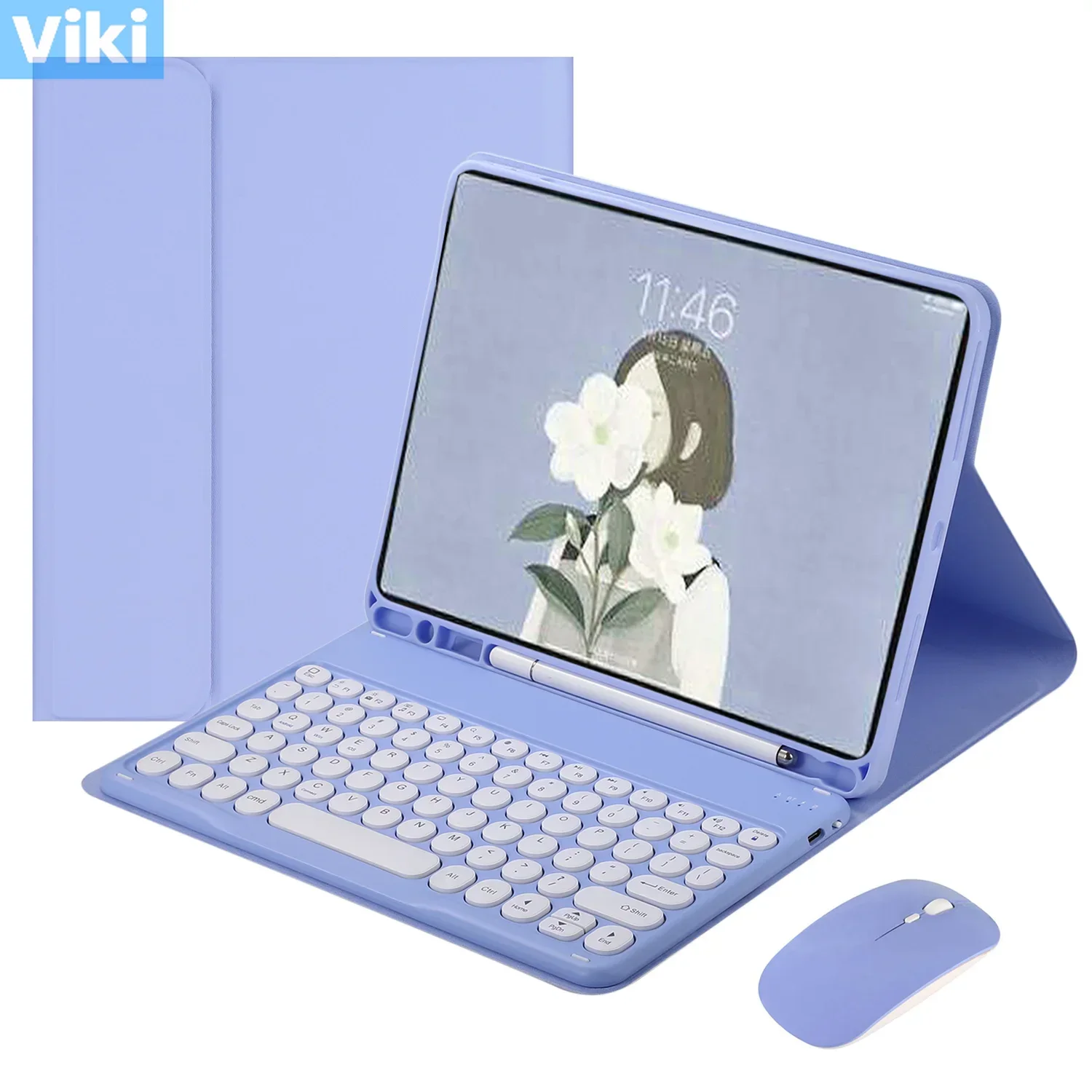 

Cases Magnetic Bluetooth Keyboard Mouse Case With Pen Holder For Samsung Galaxy Tab S10 S9 S8 S7 FE Plus Ultra S6 Lite A9 A8 A7