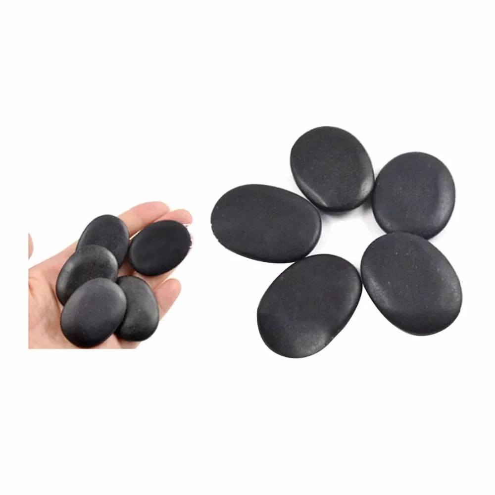 10 pcs Energy Massage Stones Massage lava Natural Energy Massage Set Hot Spa Rock Basalt Body Beauty Guasha Health Care Stone