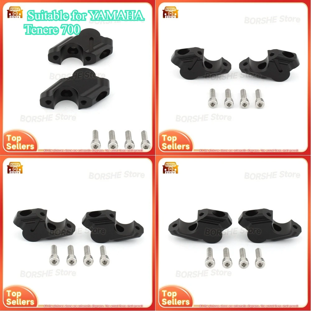 

2026 Suitable for YAMAHA Tenere 700 Handlebar Riser Kit Motorcycle Handlebar Stem Elevator for Off Road Adventure Bike Upgrade