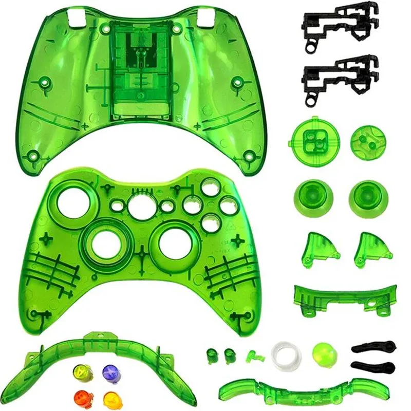Полный комплект запасных элементов для корпуса и кнопок для Microsoft Xbox 360, беспроводной контроллер, чехол для ремонта геймпада