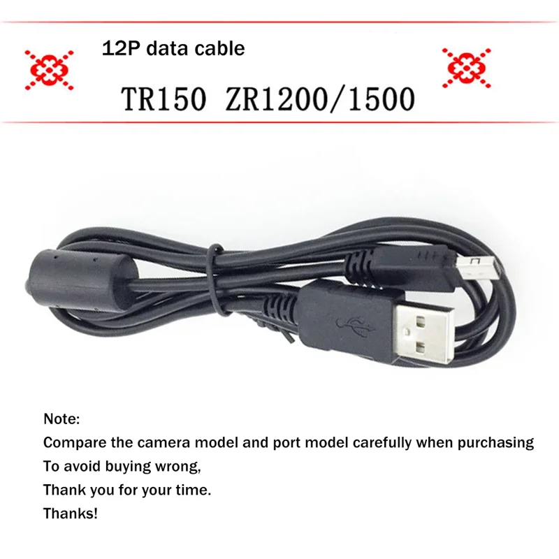 Kabel USB untuk Casio Exilim EX-S10 EX-S12 EX-Z80 EX-Z77 EX-Z2 EX-Z9 EX-Z90 EX-Z2000 EX-Z2200 EX-Z2300 TR200 TR100 TR150