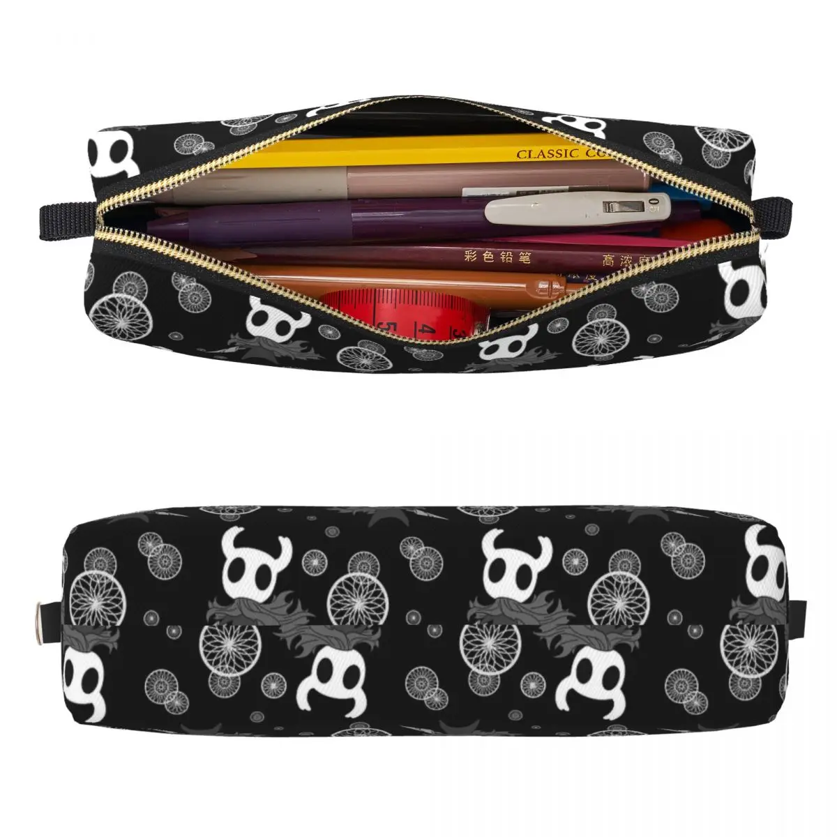 Hollow Knight Ghost Pattern Pencil Case Creative Game Pen Bags Girls Boys Large Storage Students School Gifts Pencilcases