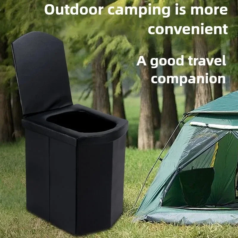 

Portable Foldable Car Toilet Adult Outdoor Camping Emergency Toilet Deodorant Leather Seat Multifunctional Travel Potty